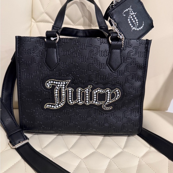 Juicy Couture Handbags - Juicy Couture Black Tote with Embellished Logo